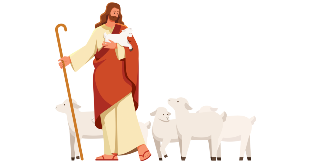 Jesus and Lambs